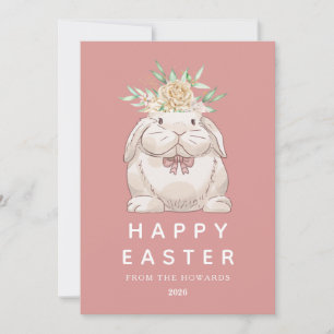 Cartes Pour Fêtes Annuelles Lapin Simple Moderne Élégant Joyeuses Pâques Photo
