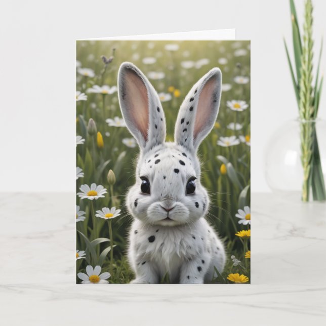 Cartes Pour Fêtes Annuelles Lapin tacheté (Devant)