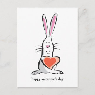 Cartes Pour Fêtes Annuelles Lapin Valentine d'amour
