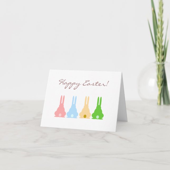 Cartes Pour Fêtes Annuelles Lapins (Devant)