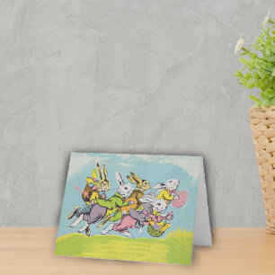 Cartes Pour Fêtes Annuelles Lapins de Pâques courant Pastels