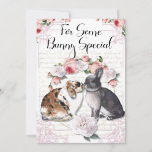 Cartes Pour Fêtes Annuelles Lapins qui s'embrassent, Lapin, Pâques, Saint-Vale