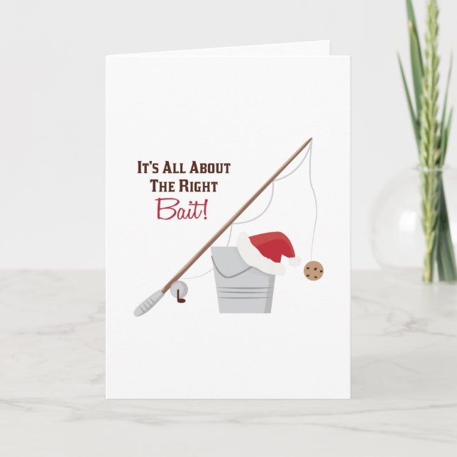 Cartes Pour Fêtes Annuelles L'appât droit (Devant)