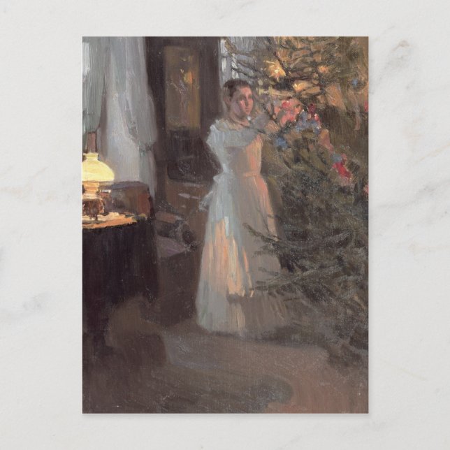 Cartes Pour Fêtes Annuelles L'arbre de Noël, 1910 (Devant)