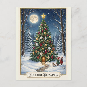 Cartes Pour Fêtes Annuelles L'Arbre de Solstice Enchanté