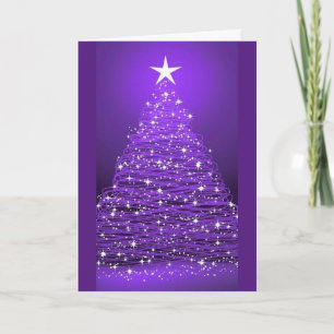 CARTES POUR FÊTES ANNUELLES *L'ARBRE EST ÉCLAIRÉ ET NOUS SERONS JOYEUX* NOËL A