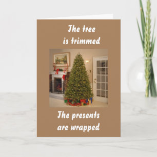 CARTES POUR FÊTES ANNUELLES L'ARBRE EST PRÊT À CÉLÉBRER NOËL