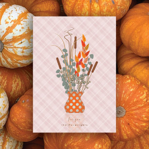 Cartes Pour Fêtes Annuelles L'arrangement de feuille d'automne "Génial" de Tha