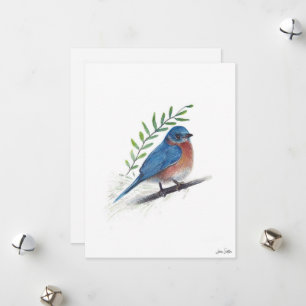 Cartes Pour Fêtes Annuelles L'art des oiseaux bleus