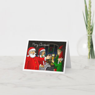 Cartes Pour Fêtes Annuelles L'atelier de Noël du Père Noël et de Mme Claus