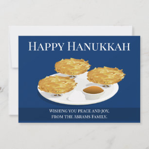 Cartes Pour Fêtes Annuelles Latkes souriants Cartoon Holiday Hanoukka