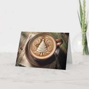 Cartes Pour Fêtes Annuelles Latte de l'arbre de Noël