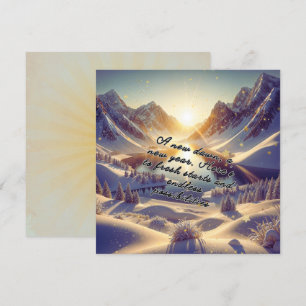 Cartes Pour Fêtes Annuelles L'aube de la montagne : une promesse de Nouvel An