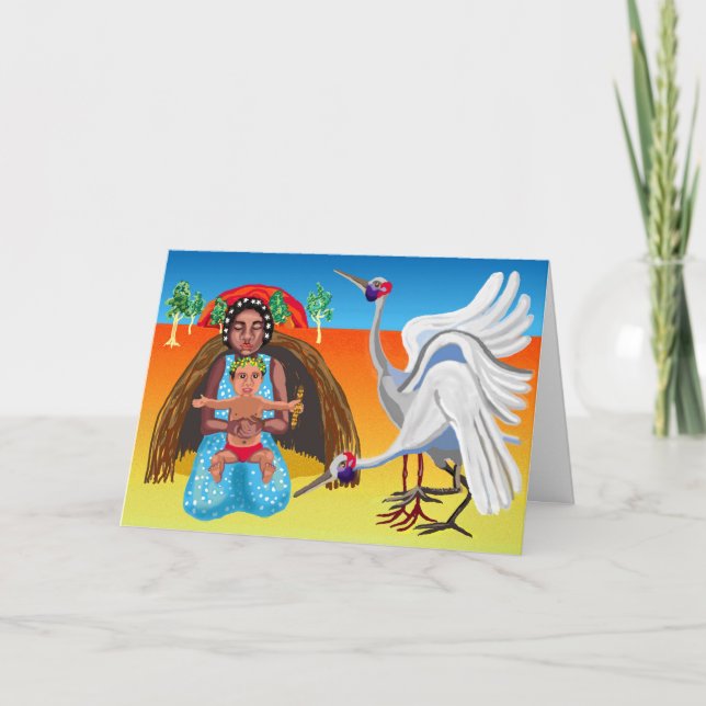 Cartes Pour Fêtes Annuelles L'australien Madonna et son enfant (Devant)