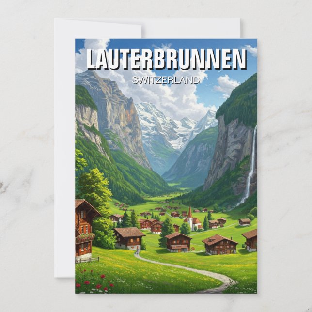 Cartes Pour Fêtes Annuelles Lauterbrunnen Suisse Travel (Devant)