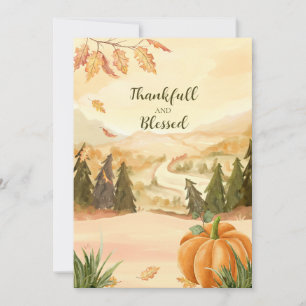 Cartes Pour Fêtes Annuelles L'automne est reconnaissant et béni pour l'action 
