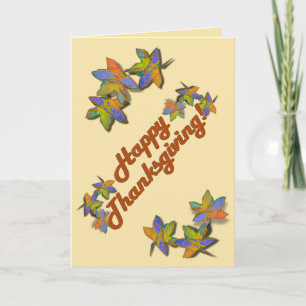 Cartes Pour Fêtes Annuelles L'automne part Thanksgiving