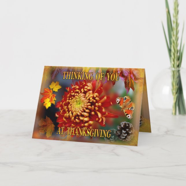 Cartes Pour Fêtes Annuelles L'automne rêve Thanksgiving (Devant)