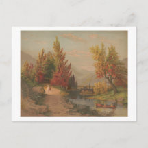 L'automne sur la chromolithographie Lehigh 1882