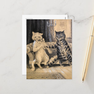 Cartes Pour Fêtes Annuelles L'Avance de Louis Wain