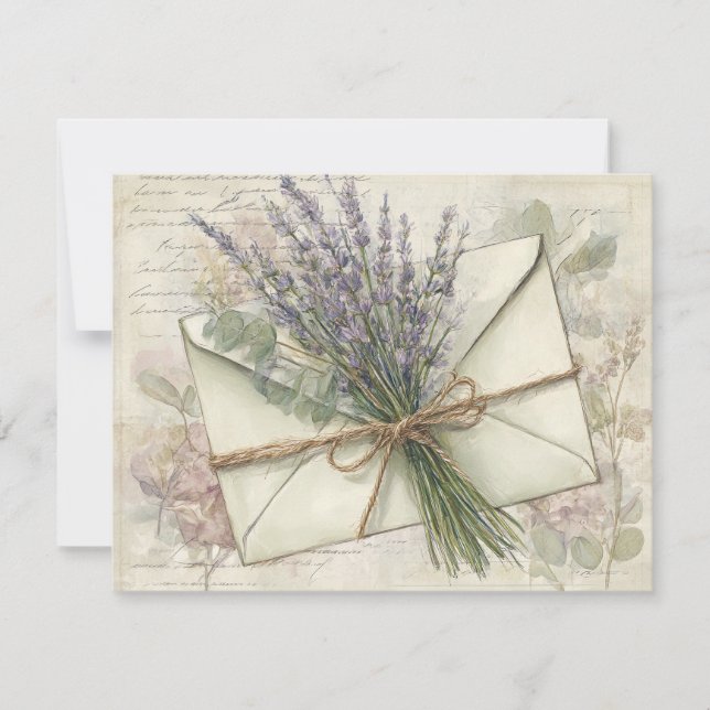 Cartes Pour Fêtes Annuelles Lavande  (Devant)