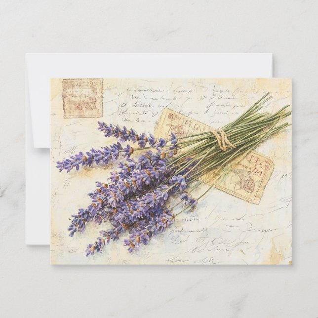 Cartes Pour Fêtes Annuelles Lavande  (Devant)