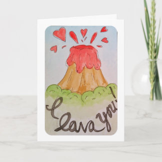 Cartes Pour Fêtes Annuelles Lave I vous je t'aime valentine d'aquarelle