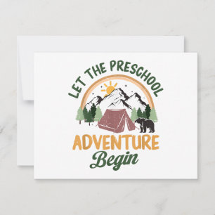 Cartes Pour Fêtes Annuelles L'aventure de la maternelle commence Camping Retou