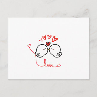 Cartes Pour Fêtes Annuelles Lavish Cute Love Birds Kissing Greeting Card