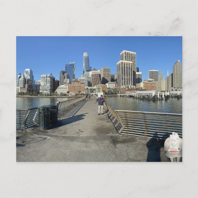 Cartes Pour Fêtes Annuelles Lazy San Francisco dimanche matin Embarcadero (Devant)