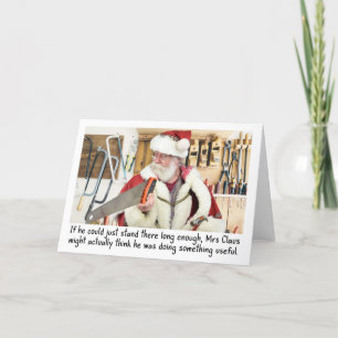 Cartes Pour Fêtes Annuelles Lazy Santa