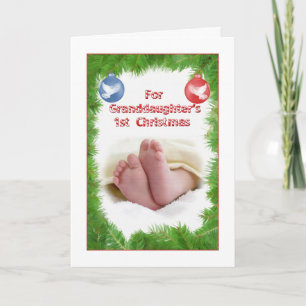 Cartes Pour Fêtes Annuelles Le 1er Noël de ma petite-fille