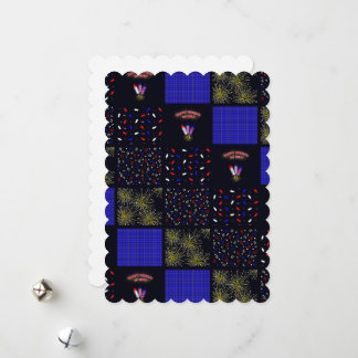 Cartes Pour Fêtes Annuelles Le 4 juillet Patchwork Motif - le 4 juillet