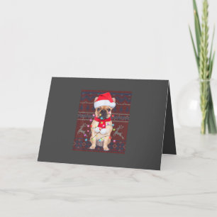 Cartes Pour Fêtes Annuelles Le Amoureux des chiens de Noël de Buldog éclaire u