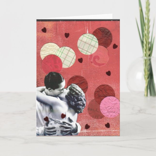 Cartes Pour Fêtes Annuelles Le baiser (Devant)