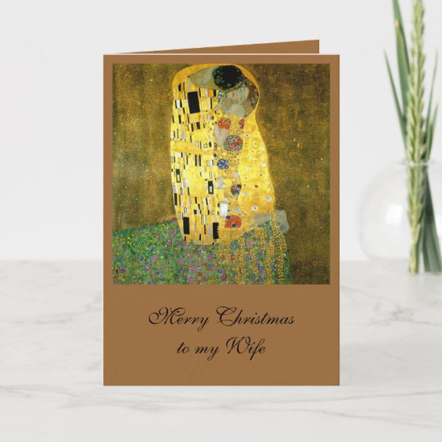 Cartes Pour Fêtes Annuelles Le baiser de Gustav Klimt (Devant)