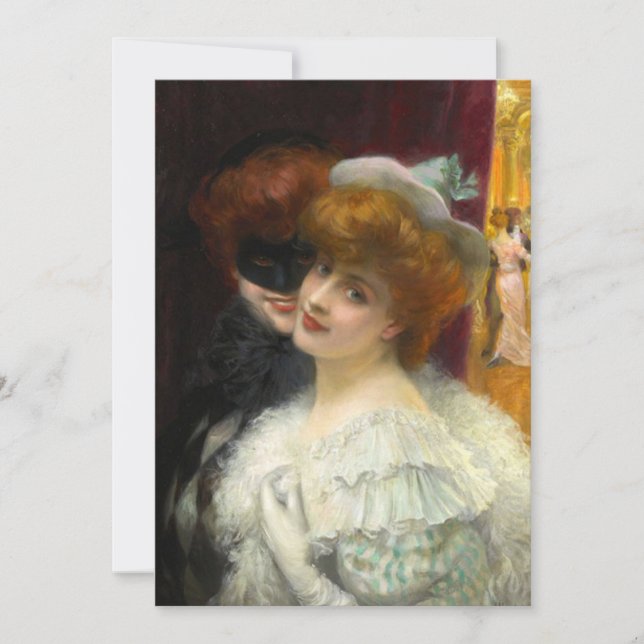 Cartes Pour Fêtes Annuelles Le Bal Masqué (Devant)