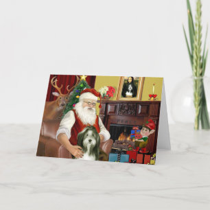 Cartes Pour Fêtes Annuelles Le Bearded Collie du Père Noël (#9)