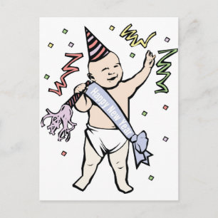 CARTES POUR FÊTES ANNUELLES LE BÉBÉ DE NOUVELLE ANNÉE