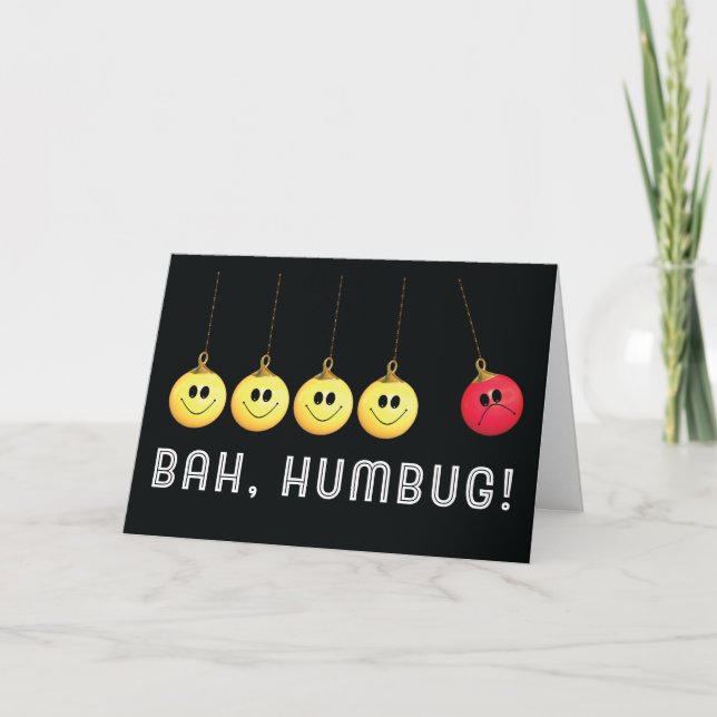 Cartes Pour Fêtes Annuelles Le berceau de Bah Humbug Newton (Devant)