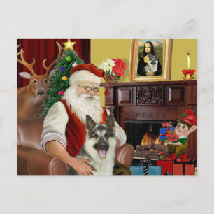 Cartes Pour Fêtes Annuelles Le berger allemand de Santa #9