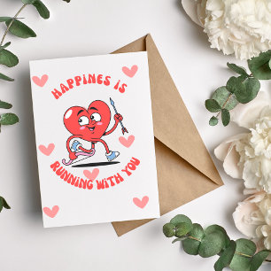 Cartes Pour Fêtes Annuelles Le bonheur court avec vous Cadeau de la Saint-Vale