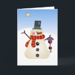 Cartes Pour Fêtes Annuelles Le bonhomme de neige<br><div class="desc">Passez un Noël super enneigé avec ce bonhomme de neige sismique fantaisiste.</div>