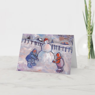 CARTES POUR FÊTES ANNUELLES LE BONHOMME DE NEIGE