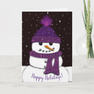 Cartes Pour Fêtes Annuelles Le Bonhomme de Neige Mignon sans Bras