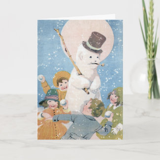 Cartes Pour Fêtes Annuelles Le Bonhomme de neige par E. Dorothy Rees