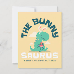 Cartes Pour Fêtes Annuelles Le Bunny Saurus Rugit de Joie de Pâques
