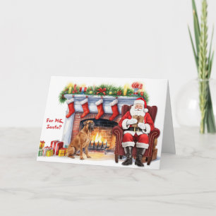 Cartes Pour Fêtes Annuelles Le cadeau de Noël de Saint-Nicolas Chien Bullmasti