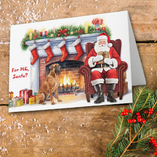 Cartes Pour Fêtes Annuelles Le cadeau de Noël de Saint-Nicolas Chien Bullmasti