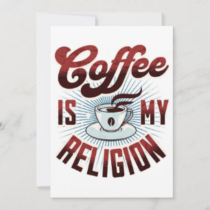 Cartes Pour Fêtes Annuelles Le Café Est Ma Religion - Drôle